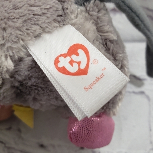 TY Beanie Boos Mouse Squeaker Plush 5.5" Stuffed Animal Toy 2015 Pink Glitter - Picture 5 of 7